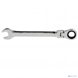 MATRIX Ключ комбинированный трещоточный, 14мм, CrV, шарнирный, зерк.хром [14866]