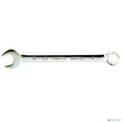 MATRIX Ключ комбинированный, 19 мм, CrV, матовый хром [15115]