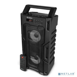 SVEN PS-435, черный, акустическая система 2.0, мощность 2x10 Вт (RMS), TWS, Bluetooth, FM, USB, microSD, LED-дисплей, ПДУ, встроенный аккумулятор