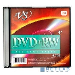 Диски VS DVD+RW 4.7Gb, 4x, Slim Case