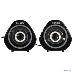 Exegate EX289680RUS Акустическая система 2.0 ExeGate Accord 210 (питание USB, 2х3Вт (6Вт RMS), 60-20000Гц, цвет черный, RGB подсветка)