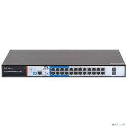 GIGALINK GL-SW-G205-24P WEB Smart управляемый, 24 PoE (802.3af/at) портов 10/100/1000Мбит/с 8 до 250 метров cat.6, 2*SFP 1000Мбит/с, 400Вт APO&R
