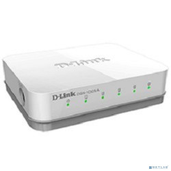 D-Link DGS-1005A/F1A Неуправляемый коммутатор с 5 портами 10/100/1000Base-T, функцией энергосбережения и поддержкой QoS