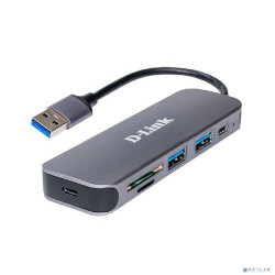 D-Link DUB-1325/A2A Концентратор с 2 портами USB 3.0, 1 портом USB Type-C, слотами для карт SD и microSD и разъемом USB 3.0