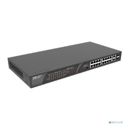 Ruiji Reyee RG-ES118S-LP 16-Port 100Mbps + 2 Gigabit RJ45/SFP combo Ports, 16 of the ports support PoE/PoE+ power supply. Max PoE power budget is 120W, unmanaged switch