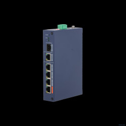 DAHUA DH-CHS4106-4ET-60 4-портовый PoE коммутатор управляемый 4 RJ45 10/100Мбит/с (PoE/PoE+/Hi-PoE), 1 RJ45 10/100/1000Мбит/с (uplink), 1 SFP 1000Мбит/с (uplink); IP30, IK06; монтаж на DIN-рейку