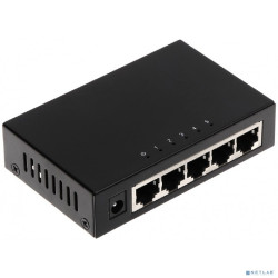 DAHUA DH-PFS3005-5GT 5-портовый гигабитный неуправляемый коммутатор, 5xRJ45 1Gb, коммутация 10 Гбит/с, MAC-таблица 2К, металл