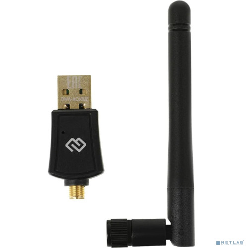 Digma DWA-AC600E Net Adapter WiFi AC600 USB 2.0 (ant.ext.rem) 1ant. (pack:1pcs)