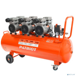 Компрессор Patriot поршневой безмасляный WO 100-440 [525301935] { 440 л/мин, 8 бар, 2500 Вт, 100 л, быстросъем и "елочка" с вентилем }