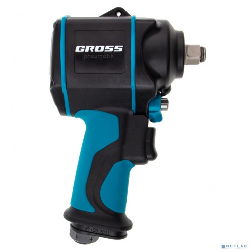 GROSS Гайковёрт пневматический ударный G985, 1/2",Twin Hammer, 610 Нм, 9000 об/мин, композитный [57440]