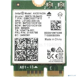 Intel® AX201.NGWG.NVW Wi-Fi 6 AX201, 2230, 2x2 AX+BT, No vPro®,999TD0 985855