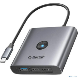 ORICO FAX3-5P-GY-EP Многофункциональная док-станция 5-в-1, вход USB-C, выход 1xUSB-A, 5 Гбит/с, 2xUSB-A, 480 Мбит/с, 1xPD 60 Вт, 1xHDMI 4K/30 Гц, серый