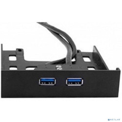 Exegate EX280446RUS Планка USB на переднюю панель Exegate U3H-615, 3,5", 2*USB 3.0, черная, подсоединение к мат. плате