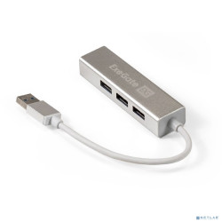 Exegate EX293981RUS USB-Хаб (концентратор) ExeGate DUB-4 (кабель-адаптер USB3.0 --> 4xUSB3.0, Plug&Play, серебристый)