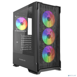 Powercase Mistral AZ4B ARGB, Tempered Glass, 4x 120mm ARGB Fans, чёрный, ATX (CMAZB-A4)