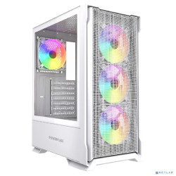 Powercase Mistral AZ4W ARGB, Tempered Glass, 4x 120mm ARGB Fans, белый, ATX (CMAZW-A4)