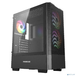 Powercase Mistral AY3B ARGB, Tempered Glass, 2x 140mm +1x 120mm ARGB Fans, чёрный, ATX (CMAYB-A3)