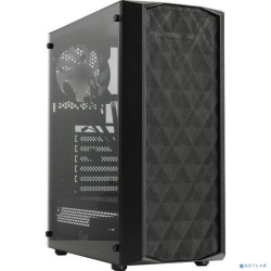 Powercase CMDM-L1 Корпус Diamond Mesh LED, Tempered Glass, 1x 120mm 5-color fan, чёрный, ATX  (CMDM-L1)