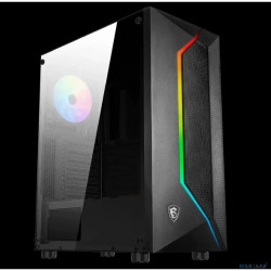 Корпус MSI MAG VAMPIRIC 100R Mid-Tower, ATX, 2xUSB 2.0, 1xUSB 3.0, 1x120mm ARGB Fan, 1x120mm Black Fan, Tempered Glass Window, Brown Box (720247)