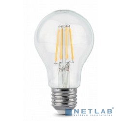 GAUSS 102802106 Светодиодная лампа LED Filament A60 E27 6W 600lm 2700К 1/10/40