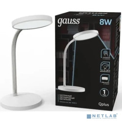 Светильник Gauss Qplus GTL503, 8W 500lm 4000K 170-265V белый димм USB LED