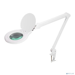 Rexant 31-0532 Лупа на струбцине  , круглая, 5D, с подсветкой 72 SMD, сенсорный регулятор яркости, белая