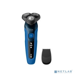Бритва роторная Philips S5466/17 реж.эл.:3 питан.:аккум. синий/черный