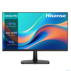 LCD Hisense 24" 24N3Q-PRO Черный {IPS 1920x1080 144Hz  5ms 16:9 матовый 250cd 1000:1 D-Sub HDMI DisplayPort 2x2W Int}
