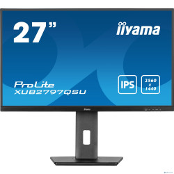LCD IIYAMA 27" XUB2797QSU-B2 черный {IPS 2560x1440 100Hz 1ms 300cd HDMI DisplayPort USB 2x2W HAS Pivot}