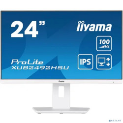 LCD Iiyama 23.8'' XUB2492HSU-W6 белый {IPS 1920x1080 100Hz 0.4ms HDMI DisplayPort USB M/M Pivot}