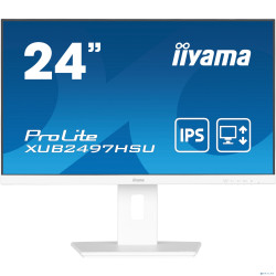 LCD IIYAMA 23.8" XUB2497HSU-W2 белый {IPS 1920x1080 100Hz 1ms 300cd 1300:1 8bit(6bit+FRC) HDMI DisplayPort 2xUSB2.0 2x2W HAS Pivot VESA}