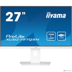 LCD IIYAMA 27" XUB2797QSN-W2 белый {IPS 2560x1440 100Hz 1ms 300cd HDMI DisplayPort(in+out) USB3.2 USB-C3.2(65W) USB-C3.2(15W) RJ-45 2x2W HAS Pivot}