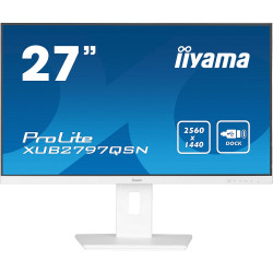 LCD IIYAMA 27" XUB2797QSN-W2 белый {IPS 2560x1440 100Hz 1ms 300cd HDMI DisplayPort(in+out) USB3.2 USB-C3.2(65W) USB-C3.2(15W) RJ-45 2x2W HAS Pivot}