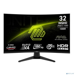 MSI 31.5" MAG 325CQF {VA 2560x1440 Curved 180Hz 11ms 300cd 2xHDMI DisplayPort USB-C(15W) Tilt VESA} [9S6-3DC11H-085]