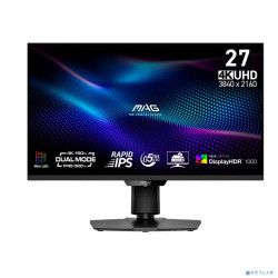MSI MPG 27" 274UPDF E16M Black {IPS Mini-LED 3840x2160/1920x1080 160Hz/320Hz 0.5ms 400cd 2xHDMI DisplayPort USB-C(15W) External HAS Pivot Vesa} [9S6-3CF09H-029]