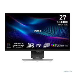 MSI MAG 27" 274URDFW E16M белый {IPS Mini-LED 3840x2160/1920x1080 160Hz/320Hz 0.5ms 400cd 2xHDMI DisplayPort USB-C(98W) HAS Pivot  Extrenal Vesa}[9S6-3CF09H-030]