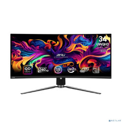 Монитор MSI 34" MPG 341CQPX черный QD OLED LED 21:9 HDMI матовая HAS 250cd 178гр/178гр 3440x1440 240Hz DP UW USB 9.3кг