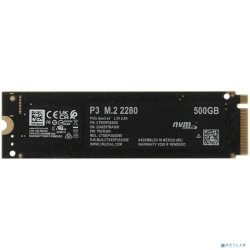 SSD M.2 Crucial 500Gb P3 <CT500P3SSD8> (PCI-E 3.0 x4, up to 3500/1900MBs, 3D NAND, NVMe, 110TBW, 22х80mm)