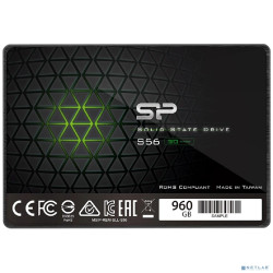 SSD 2.5" Silicon Power 960GB Slim S56 <SP960GBSS3S56A25> (SATA3, up to 500/450MBs, 3D NAND, 500TBW, 7mm)