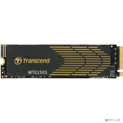 Твердотельный накопитель/ Transcend SSD MTE250S, 2000GB, M.2(22x80mm), NVMe 1.4, PCIe 4.0 x4, 3D NAND, R/W 7100/6500MB/s, IOPs 530 000/420 000, TBW 1560, DWPD 0.43, with Graphene Heatsink (5 лет)