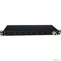 EUROLAN 60A-61-56-08BL Блок распределения питания базовый 1U 32/230, 8 C19, клеммная колодка