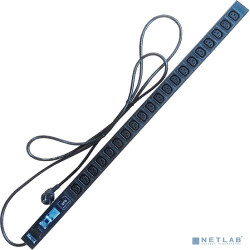 Вертикальный блок розеток, 20xC13, 250V, 16A, шнур 3 метра, вилка Schuko