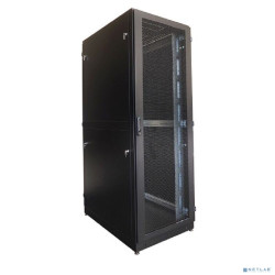ЦМО Шкаф серверный напольный 42U (600 х 1000) дверь перфорированная, задние двойные перфорированные, цвет черный ШТК-М-42.6.10-48АА-9005