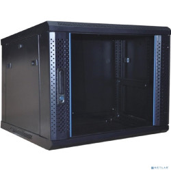 NEOMAX Шкаф телекоммуникационный   настенный 12U (600х450), стеклянная дверь, замок-ключ (3 шт), разборный, цвет черный (1 коробка)[NM-CBWM-12U6045GKL-203-BK]