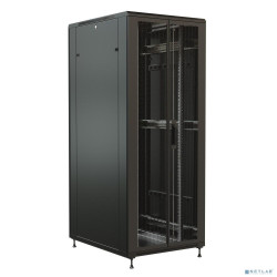 WRline Шкаф напольный 19-дюймовый, 32U, 1610х800х1200 мм (ВхШхГ), передняя и задняя распашные перфорированные двери (75%), цвет черный (RAL 9004) (разобранный)