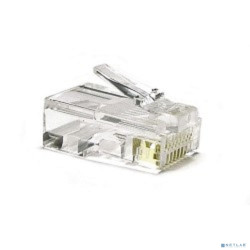 Hyperline PLUG-8P8C-U-C6 Разъем RJ-45(8P8C) под витую пару, категория 6 (50 µ"/ 50 микродюймов), универсальный (для одножильного и многожильного кабеля) 1шт