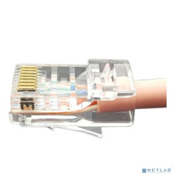 Hyperline PLEZ-8P8C-U-C6 Разъем легкой оконцовки RJ-45 (8P8C) под витую пару, категория 6 (50 µ"/ 50 микродюймов), универсальный (для одножильного и многожильного кабеля) (1 шт.)