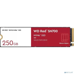 Твердотельный накопитель  250GB SSD WD RED SN700 NVMe M.2 PCI-E R3100Mb/s, W1600MB/s WDS250G1R0C