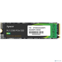 Накопитель SSD Apacer М.2 2280 AS2280P4 PCIe Gen3x2 with NVMe 480GB <AP480GAS2280P4-1> 3D TLC