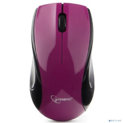 Gembird MUSW-320-P фиолетовый {Мышь беспроводная, 2 кнопки+колесо-кнопка, 1000 DPI, 2.4ГГц, батарейки в комплекте, блистер}